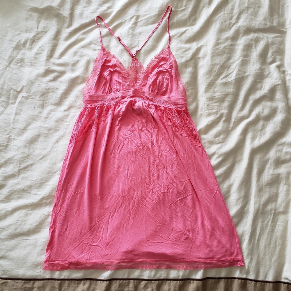 Victorias Secret Nightgown coral with lace